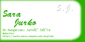 sara jurko business card
