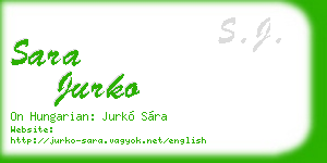 sara jurko business card